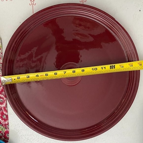 Fiestaware Retired Cinnabar Discontinued Pizza Plate - Picture 2 of 4